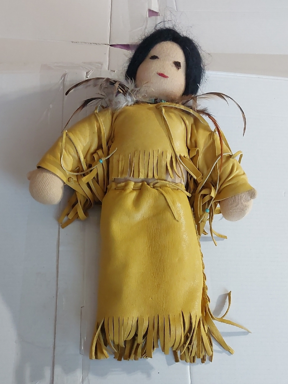 Yellow Fringe Native-Style Doll